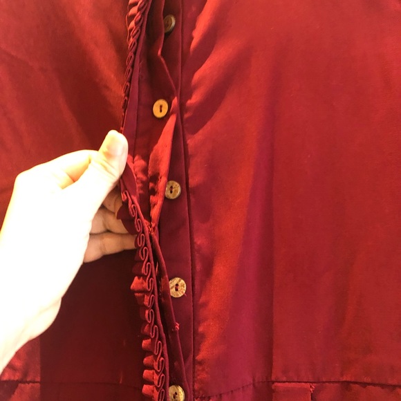 🤩 Elegant Maroon Button up Dress | Good as new | AND - Picture 5 of 12